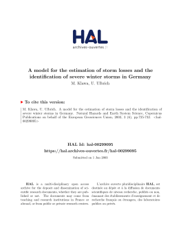 A model for the estimation of storm losses and the - HAL-Insu