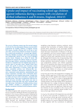 Uptake and impact of vaccinating school age