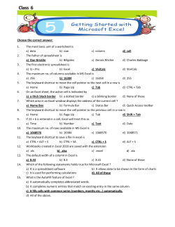 Getting Started with Microsoft Excel