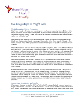 Five Easy Steps to Weight Loss