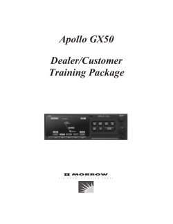 II Morrow Apollo GX50 GPS Training Package