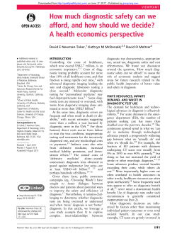 How much diagnostic safety can we afford, and how should we