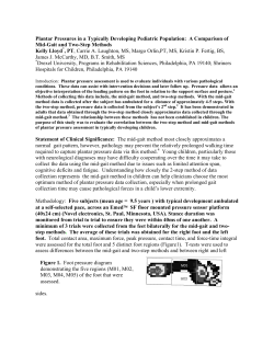 Figure 1. Foot pressure diagram demonstrating the five regions