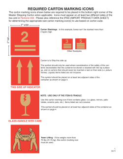 REQUIRED CARTON MARKING ICONS