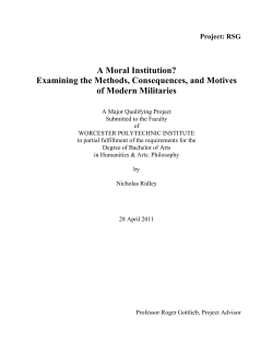 A Moral Institution? - Worcester Polytechnic Institute