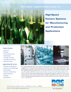 High-Speed Camera Systems for Manufacturing and Production