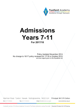 In agreeing a school`s admission arrangements we would expect to