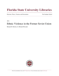 Ethnic Violence In The Former Soviet Union - DigiNole!