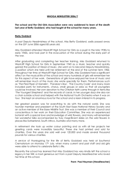 2006/07 - Westcliff High School for Girls