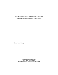 Multinational Land Formations and NATO