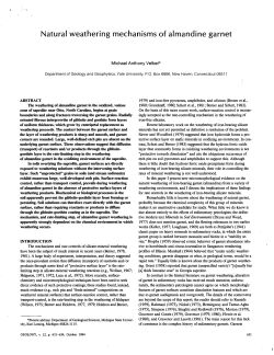 Natural weathering mechanisms of almandine garnet Michael