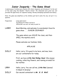 Junior Jeopardy &ndash; The Game Show!