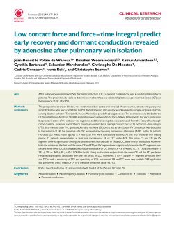 Low contact force and force&ndash;time integral predict