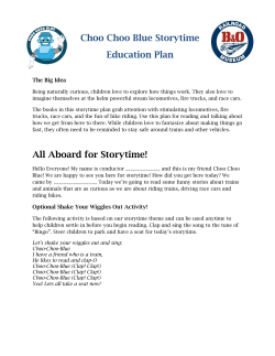 Choo Choo Blue Storytime Education Plan All Aboard for Storytime!