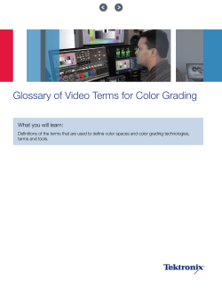 Tektronix Color Grading Terms and glossary