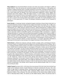 Betsy Anderson first encountered Beatrix Farrand`s work when she