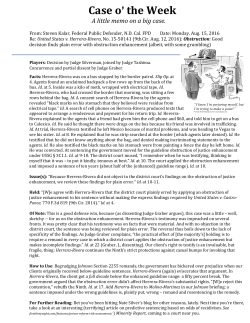 Case o= the Week - Federal Public Defender