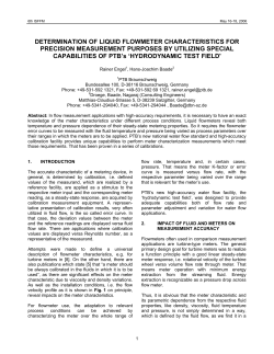 Determination of liquid flowmeter characteristics for precision