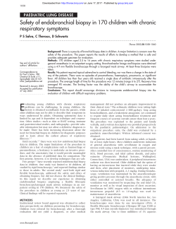 Safety of endobronchial biopsy in 170 children with chronic