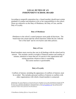 legal duties of an independent school board