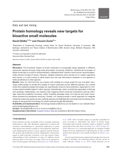 Protein homology reveals new targets for bioactive small molecules