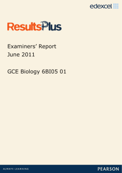 Examiners` Report - Edexcel
