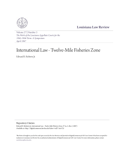 International Law - Twelve-Mile Fisheries Zone
