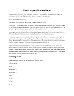Fostering Application Form