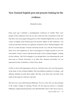pdf507KBNew Zealand English past and present: looking for the