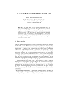 A New Czech Morphological Analyser ajka