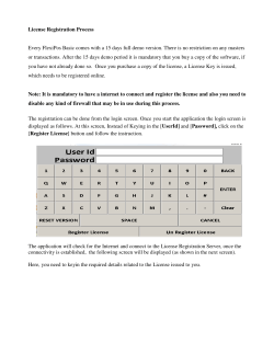 License Registration Process Every FlexiPos Basic comes with a 15