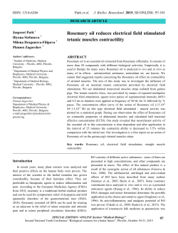 Rosemary oil reduces electrical field stimulated tetanic muscles