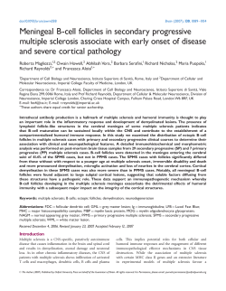 Meningeal B-cell follicles in secondary progressive multiple