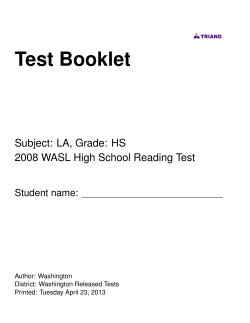 Test Booklet