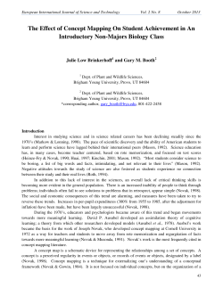 The Effect of Concept Mapping On Student Achievement in An