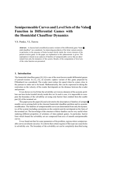 Semipermeable Curves and Level Sets of the Value Function in