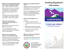 Smoking Regulations Brochure