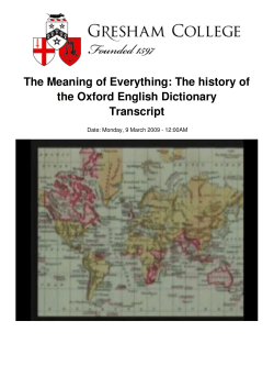 The history of the Oxford English Dictionary