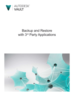 Backup and Restore with 3rd Party Applications