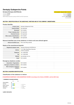 Gutta Percha Points 4613-99 MSDS File
