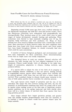 Proceedings of the Indiana Academy of Science