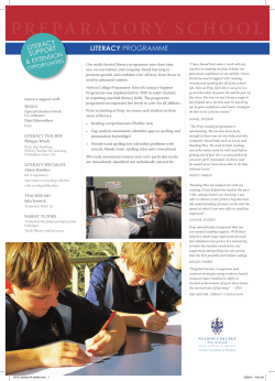 Literacy - Nelson College