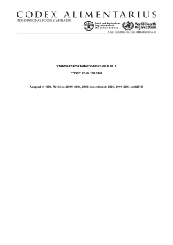 Codex Standard for Named Vegetable Oils