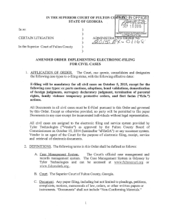 Fulton Superior Court E-file Rule