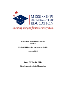 Mississippi Assessment Program (MAP) English II Blueprint