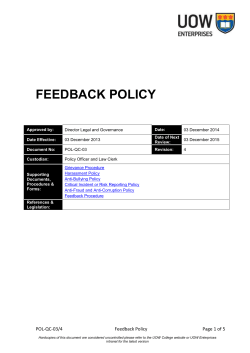 feedback policy