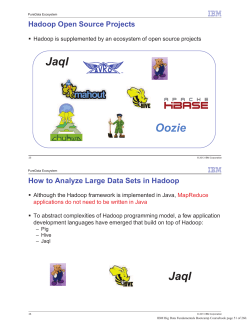 Jaql - Piazza