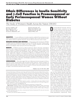 Ethnic Differences in Insulin Sensitivity and Я-Cell