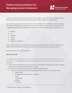 Healthy Eating Guidelines for Managing Lactose Intolerance