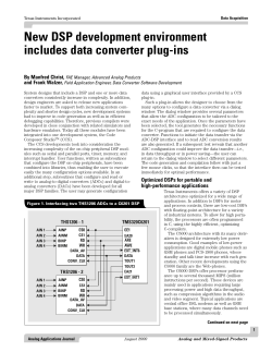 New DSP development environment includes data converter plug-ins